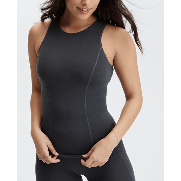Fabletics NWT Wool Base Layer Tank in Charcoal Grey Heather Top Sz Small, MP $50 - Picture 1 of 9